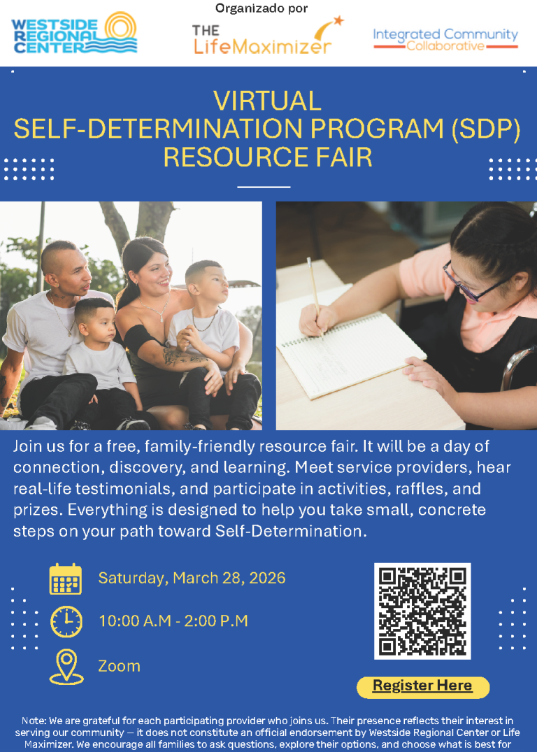 SELF-DETERMINATION PROGRAM (SDP) RESOURCE FAIR/FERIA VIRTUAL DE ...